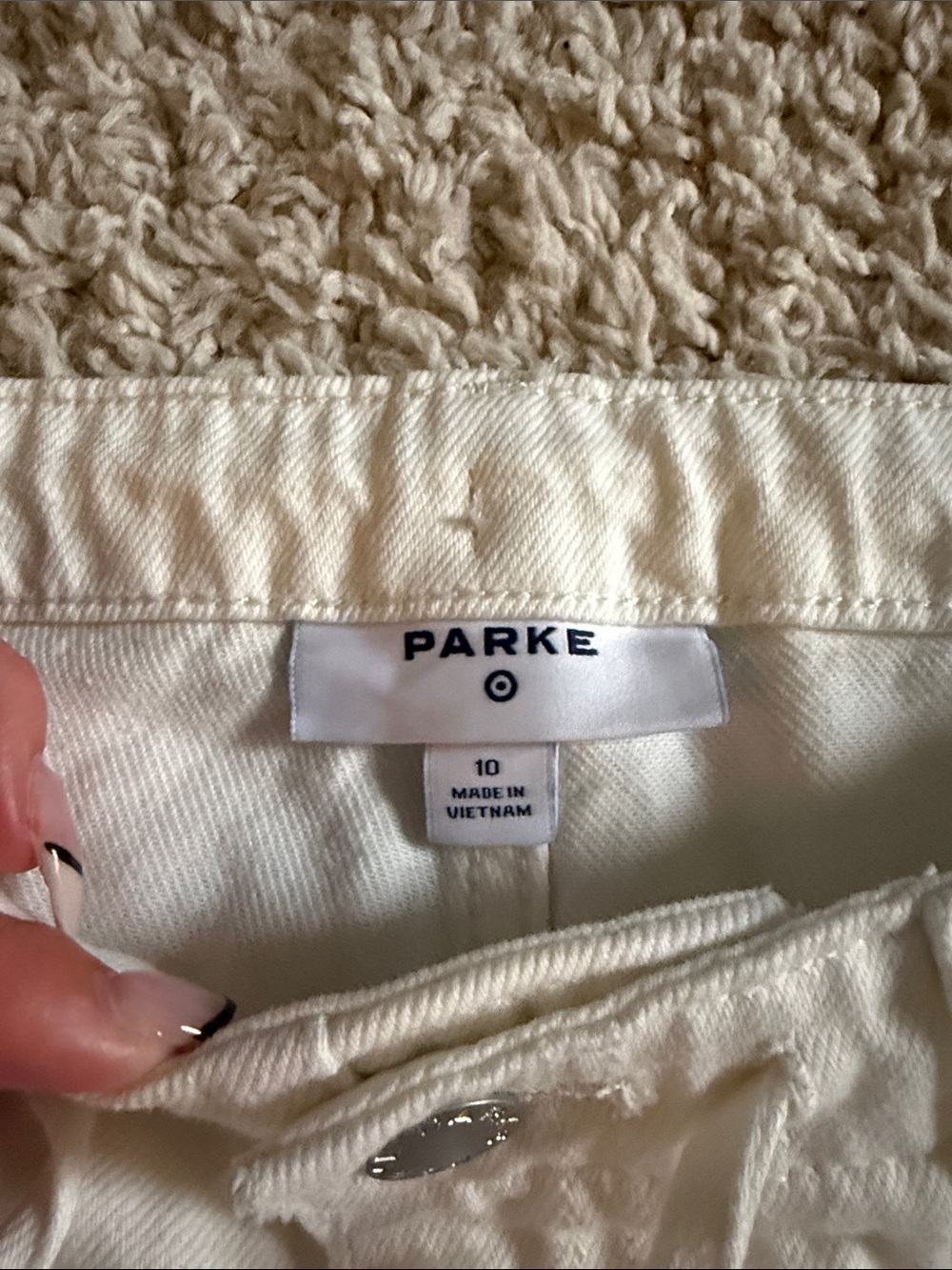 Women's target x parke Cream Straight-Leg Drawstring Pants - Picture 2 of 3